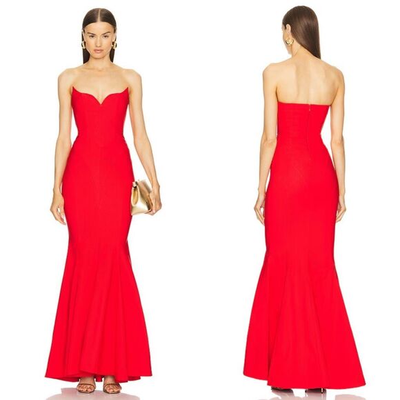 NWT Michael Costello x REVOLVE Billie Gown in Red Size S $328